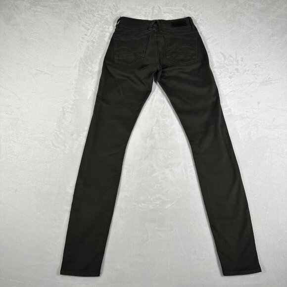 G Star Raw Jeans Women Size W25 L32 Olive Green Skinny 100% Cotton 5-Pockets GUC - Picture 10 of 12